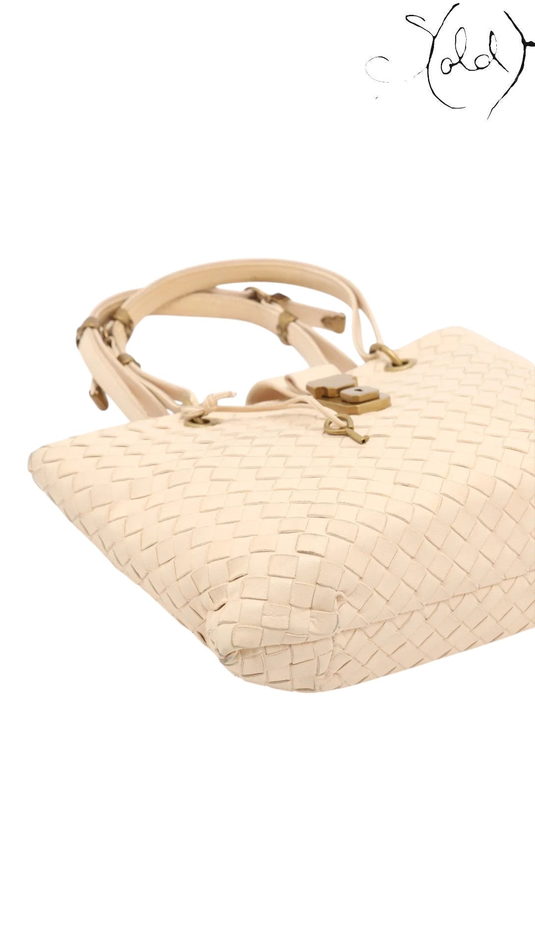 Bottega Veneta Nappa Intrecciato Small Capri Tote Beige Dusty Pink Late 2010s | Sold Attire, Authenticated Pre - Owned | Sold Attire