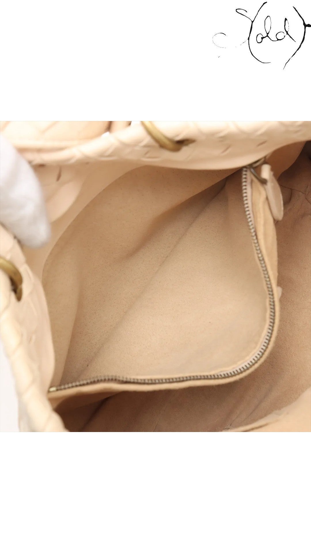 Bottega Veneta Nappa Intrecciato Small Capri Tote Beige Dusty Pink Late 2010s | Sold Attire, Authenticated Pre - Owned | Sold Attire