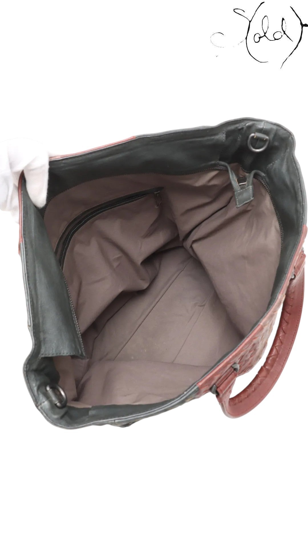 Bottega Veneta Tote Bag Bottega Veneta Intrecciato Colorblock Tote Burgundy Green | Sold Attire