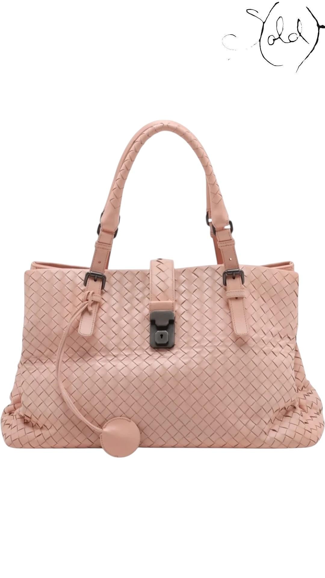 Bottega Veneta Roma Dusty Rose Intrecciato Tote 2010s — Authenticated Pre-Owned | Sold Attire