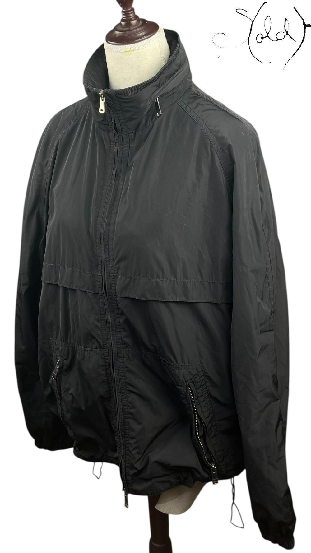 Burberry Brit Black Nylon Jacket, Back view | Sold Attire
