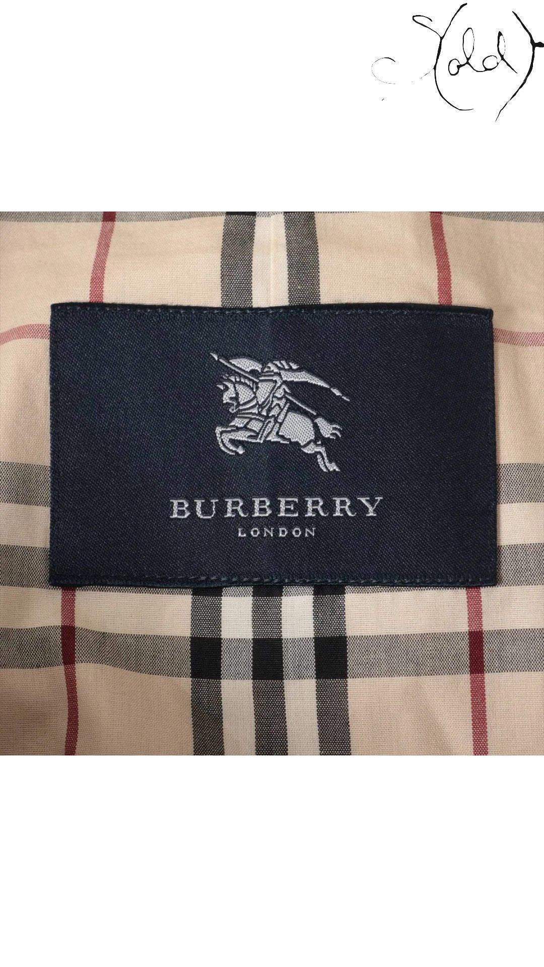 Burberry London Cotton Balmacaan Coat Size S Beige Made in Japan, Hardware detail | Sold Attire