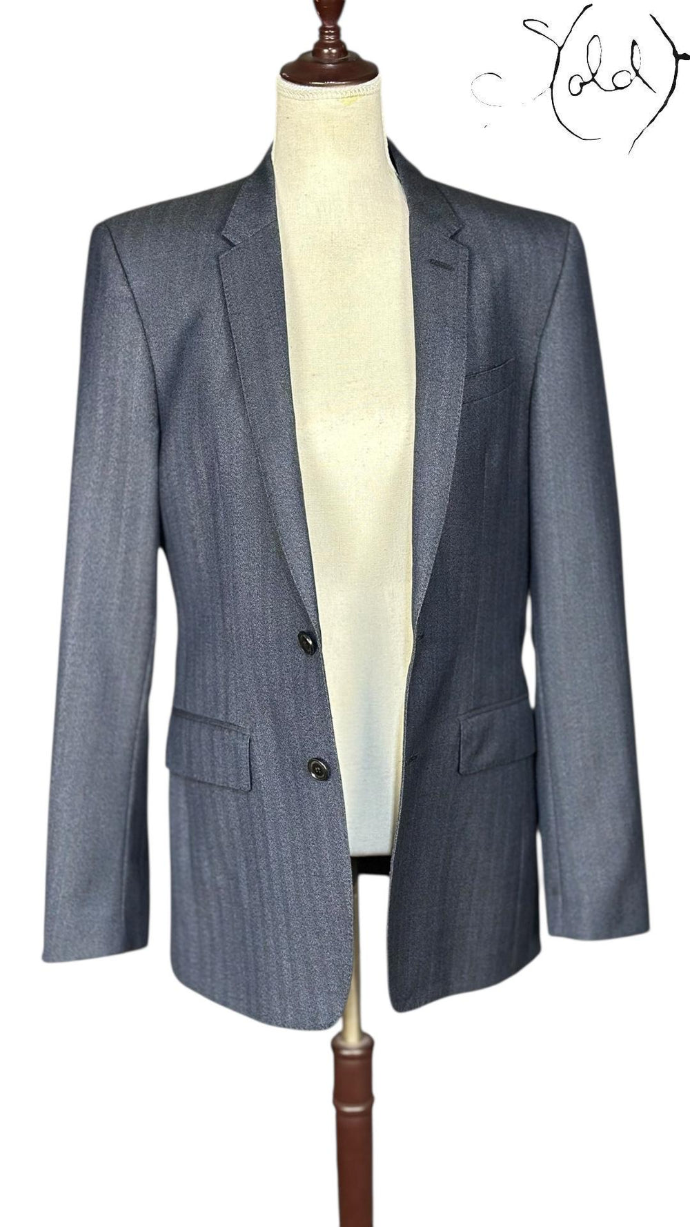 Burberry London Wool Blazer 2010s 46R, Hardware detail | Sold Attire