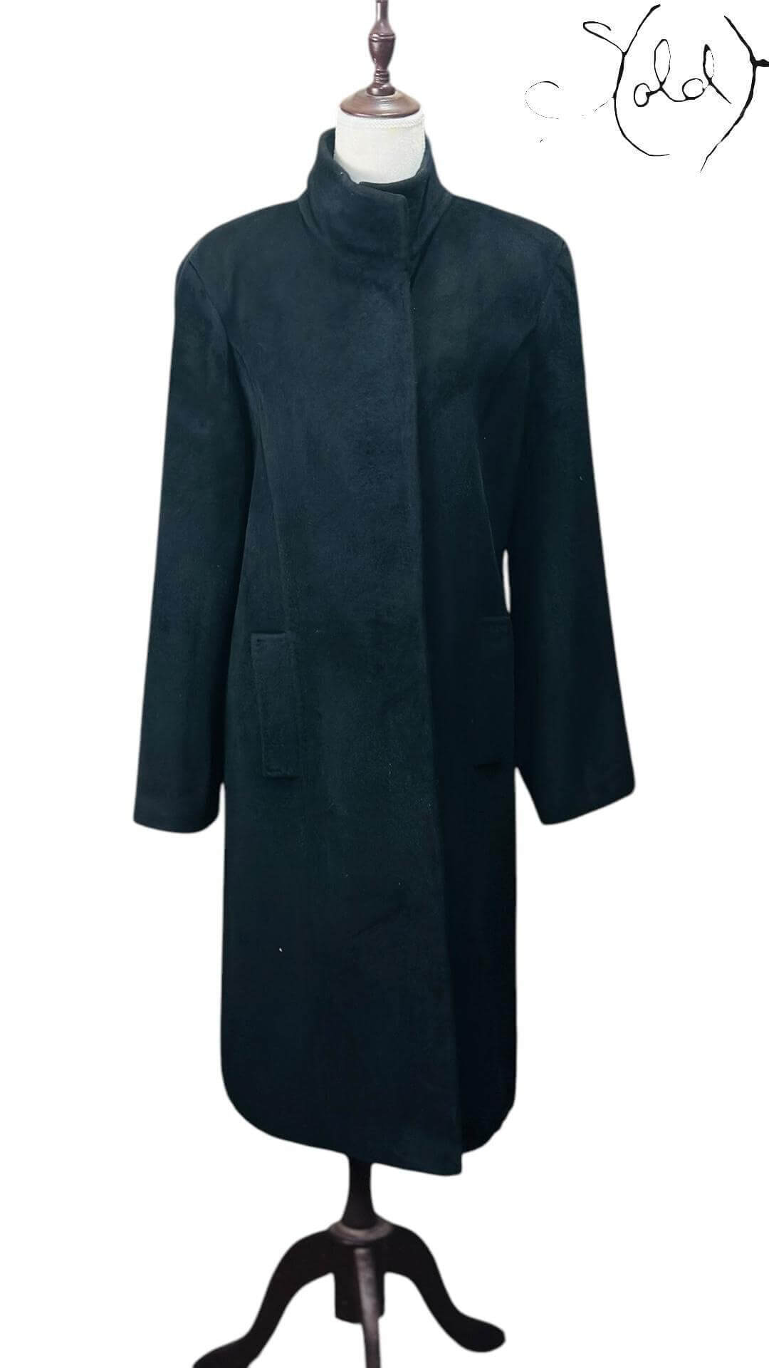 Calvin Klein Angora Wool Coat – The Luxe Essential, Back view | Sold Attire
