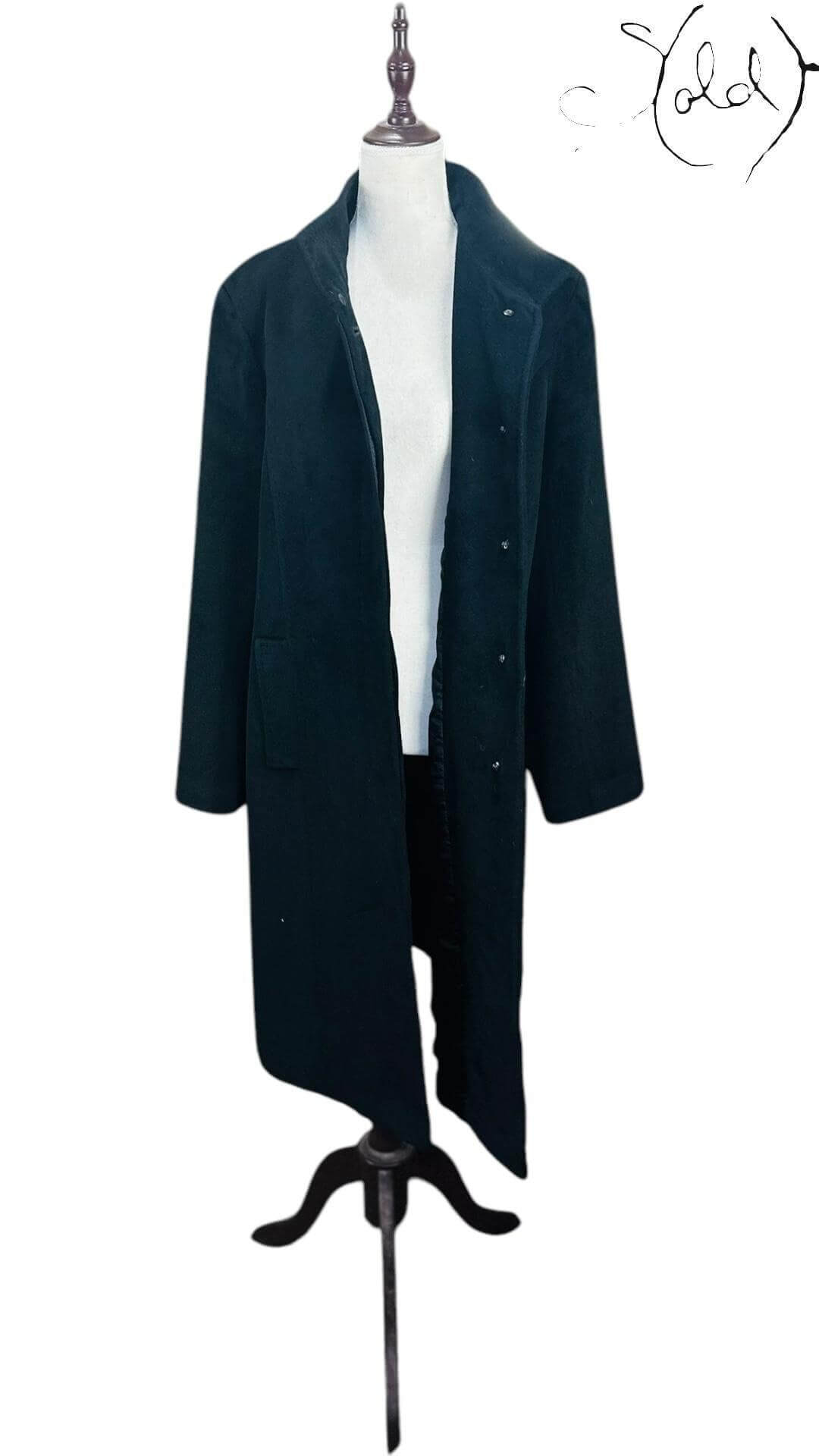 Calvin Klein Angora Wool Coat – The Luxe Essential, Hardware detail | Sold Attire