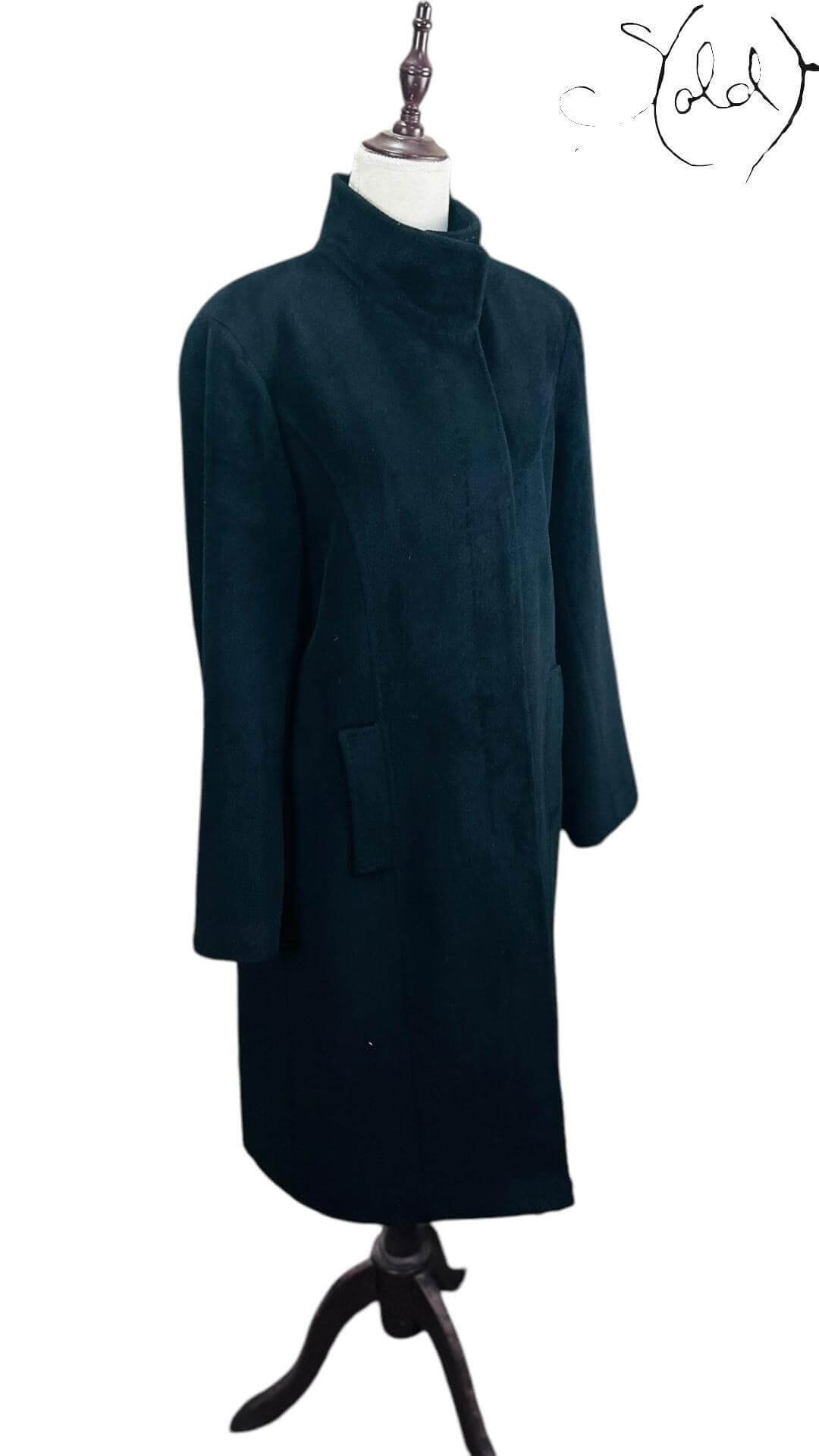 Calvin Klein Angora Wool Coat – The Luxe Essential, Detail view | Sold Attire