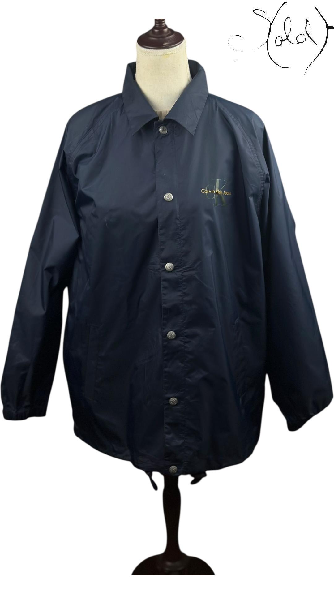 Calvin Klein Jeans Navy Coach Jacket, Authenticated Pre-Owned | Sold Attire