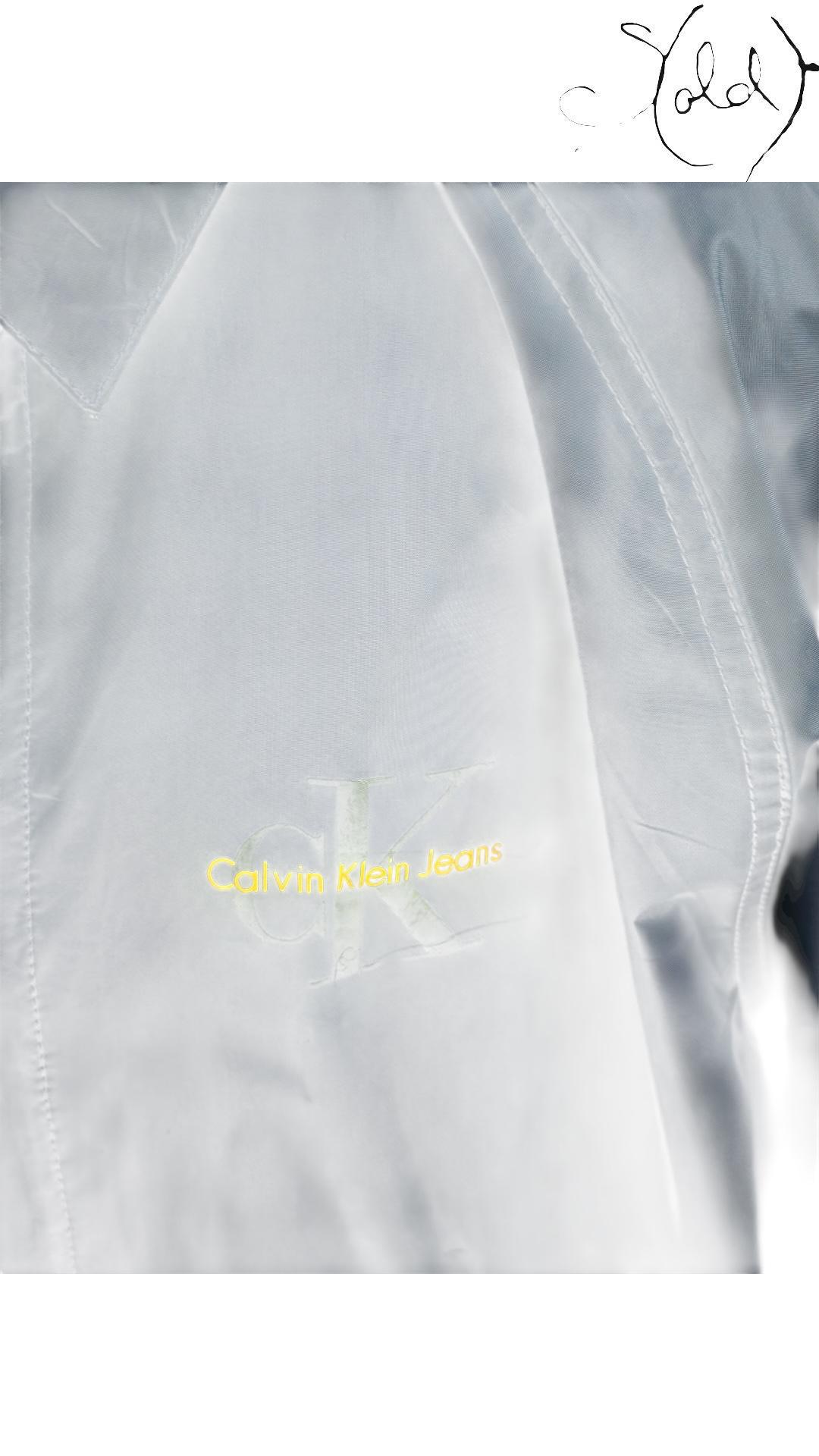 Calvin Klein Jeans Navy Coach Jacket, Hardware detail | Sold Attire