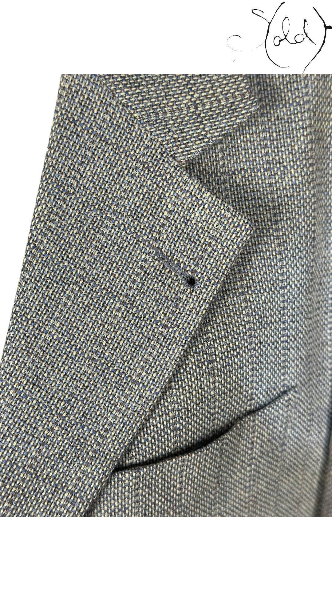 canali Blazer variant_title Canali Wool Blazer Grey 1990s Size 52 | Sold Attire