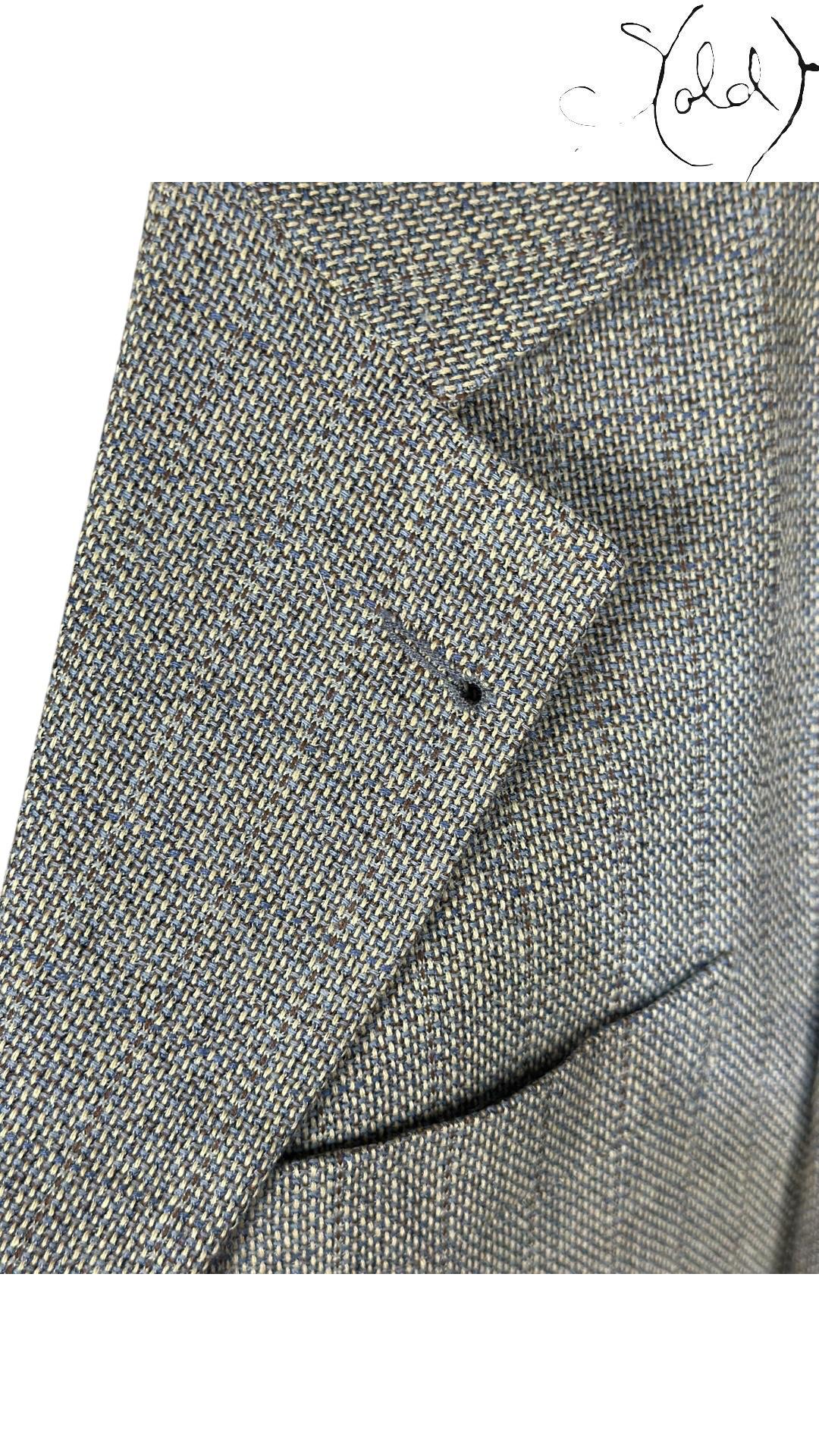 Canali Wool Blazer Grey 1990s Size 52, Interior view | Sold Attire