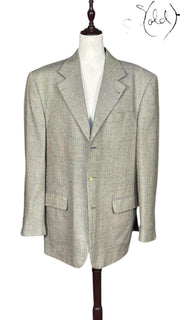 Canali Wool Blazer Grey 1990s Size 52
