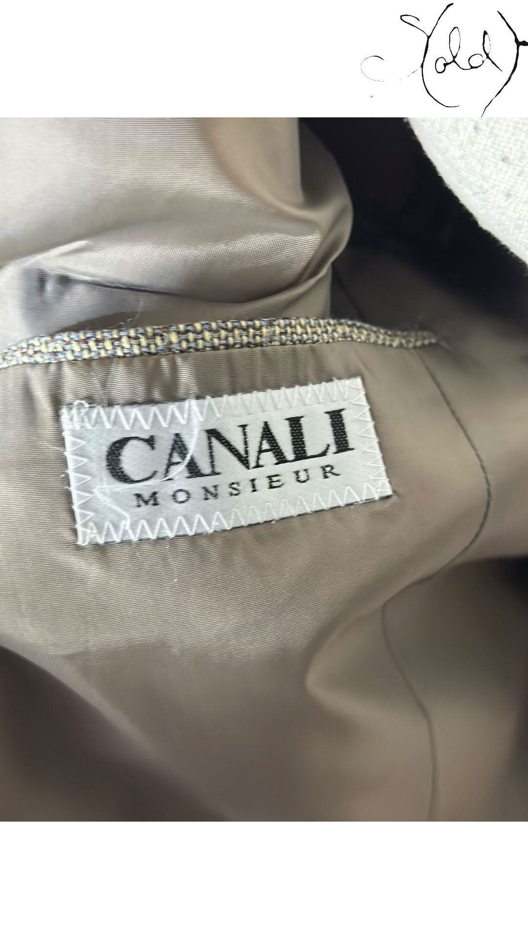 canali Blazer variant_title Canali Wool Blazer Grey 1990s Size 52 | Sold Attire