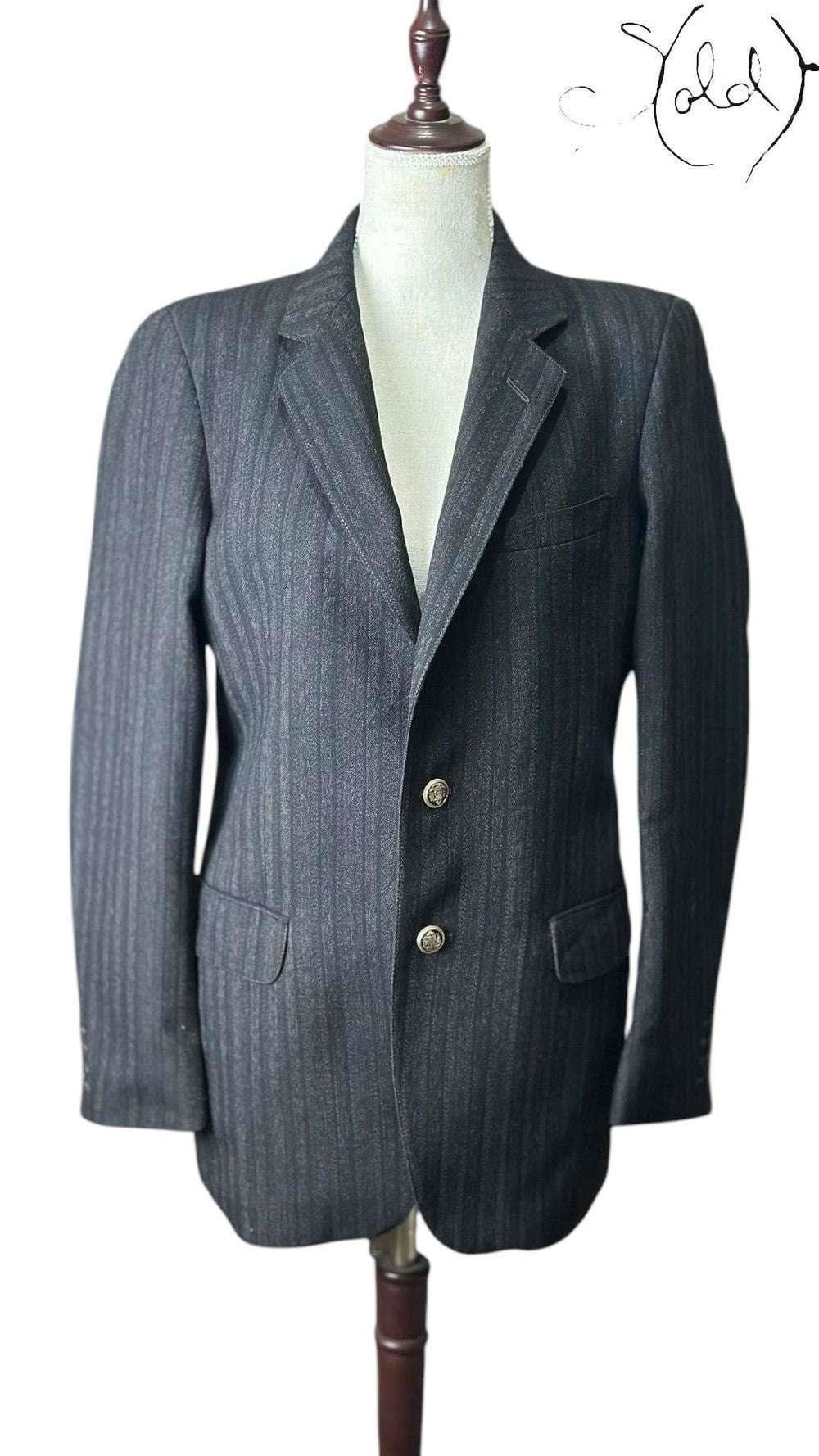 Cartier Pinstripe Wool Blazer – Vintage Quiet Luxury | Sold Attire
