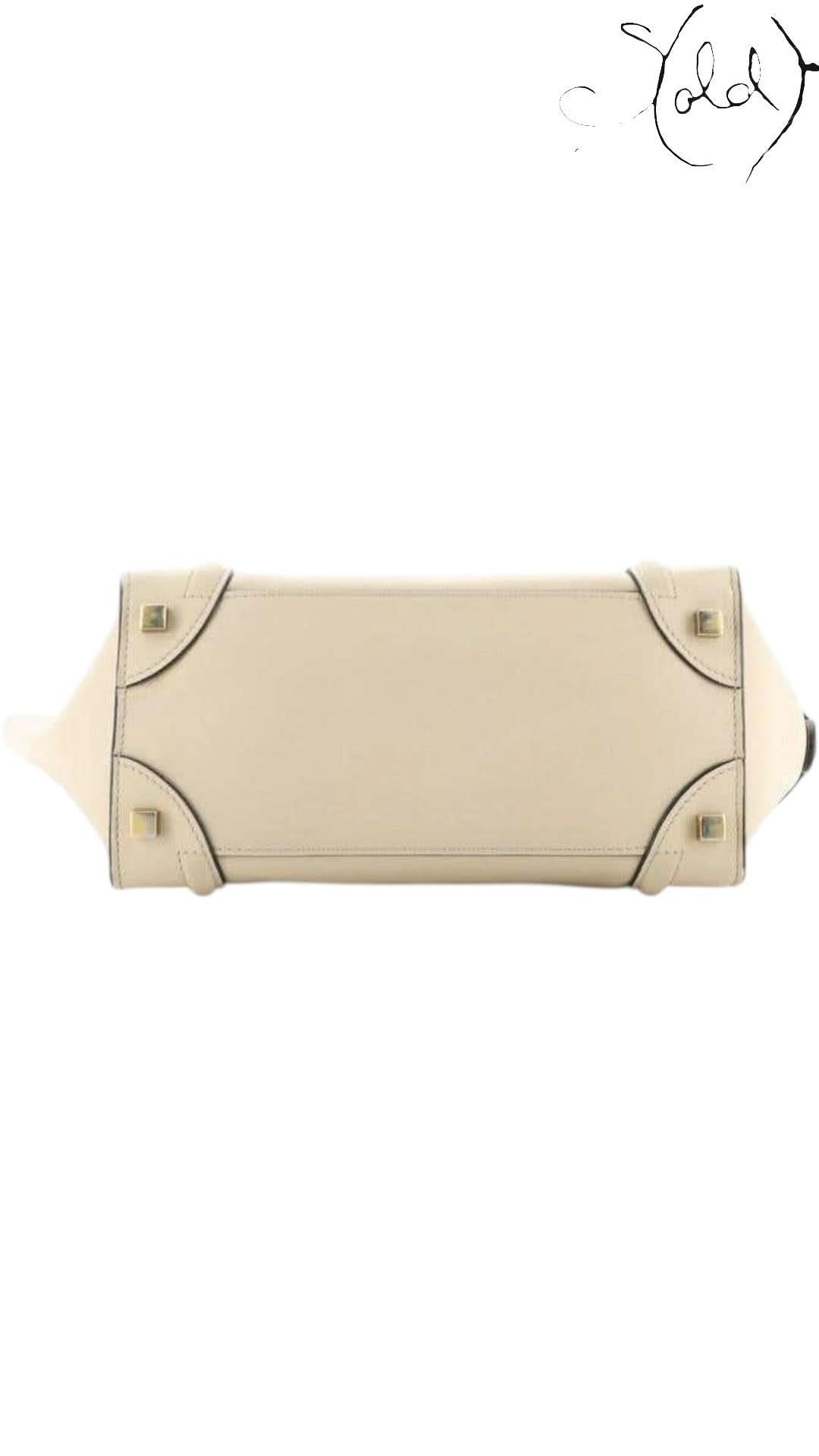 Celine 2010s Phoebe Philo Bi - Colour Luggage Mini Tote – Sold Attire - Sold Attire