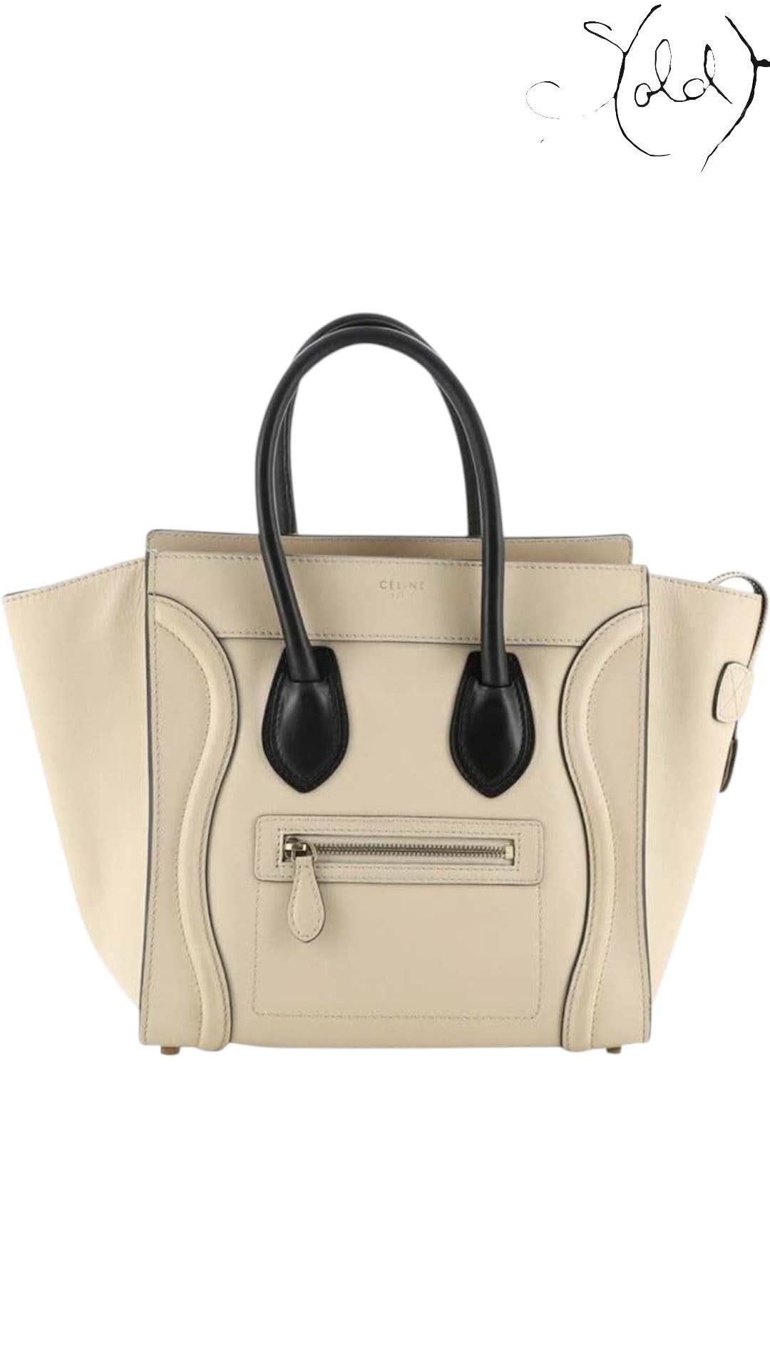 Celine 2010s Phoebe Philo Bi - Colour Luggage Mini Tote – Sold Attire - Sold Attire