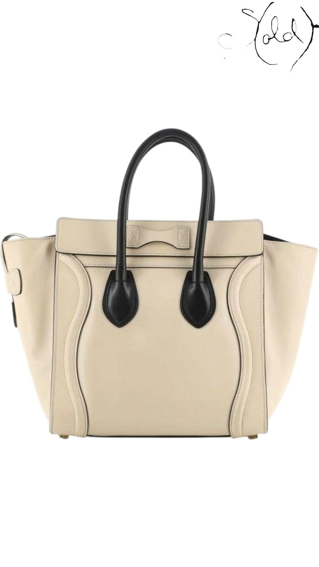 Celine 2010s Phoebe Philo Bi - Colour Luggage Mini Tote – Sold Attire - Sold Attire