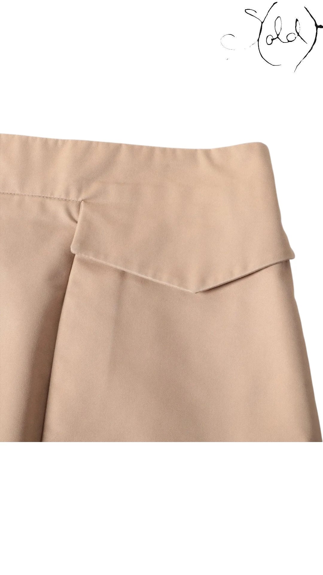 Celine Phoebe Philo Era Cotton Skirt Size 40 Beige, Base view | Sold Attire