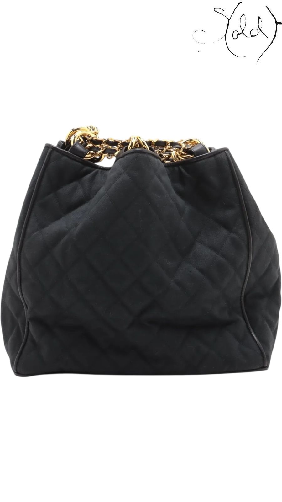 Chanel 1-Series Matelassé Canvas Shoulder Bag, Back view | Sold Attire
