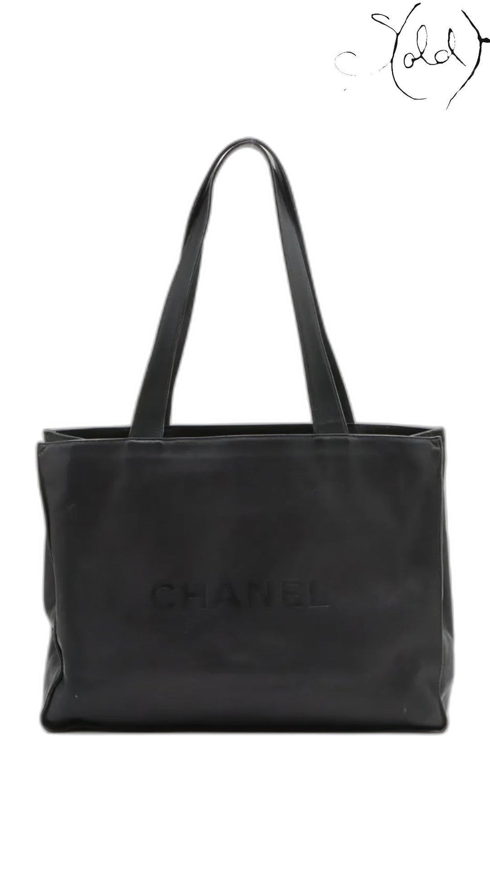 Chanel Coco Mark black leather tote bag - view 2