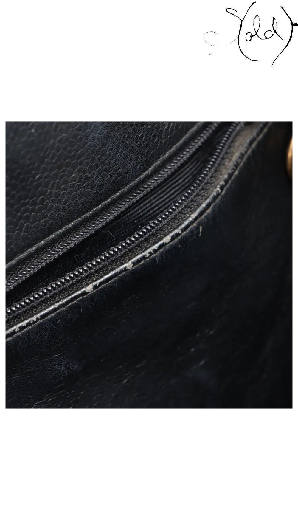 chanel matelasse caviar chain tote, detail view 15
