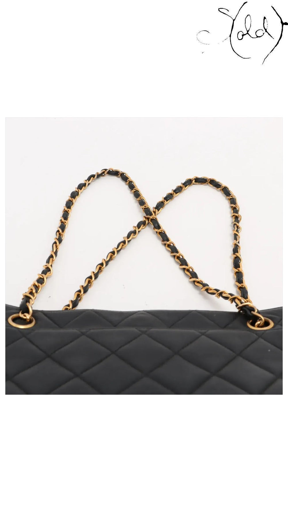 chanel matelasse caviar chain tote, detail view 5