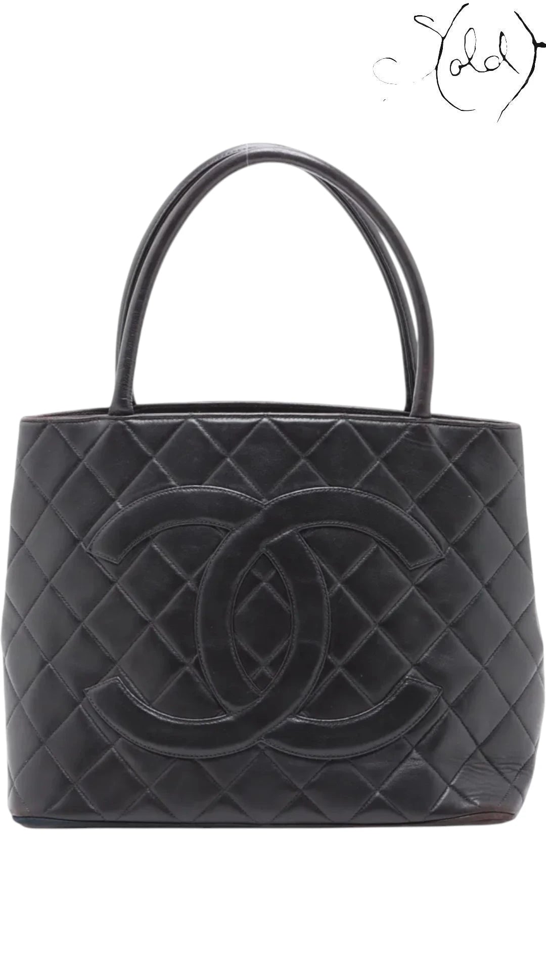 Chanel Medallion Tote Black Quilted Lambskin Silver Hardware Mid-2000s — Authenticated Pre-Owned | Sold Attire