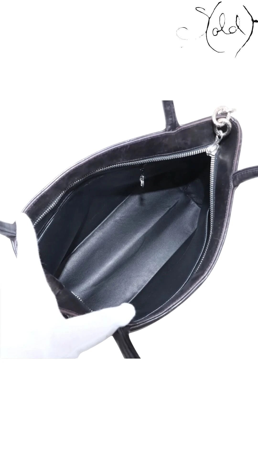 Chanel Tote Bag variant_title Chanel Medallion Tote Black Quilted Lambskin Silver Hardware Mid - 2000s | Sold Attire