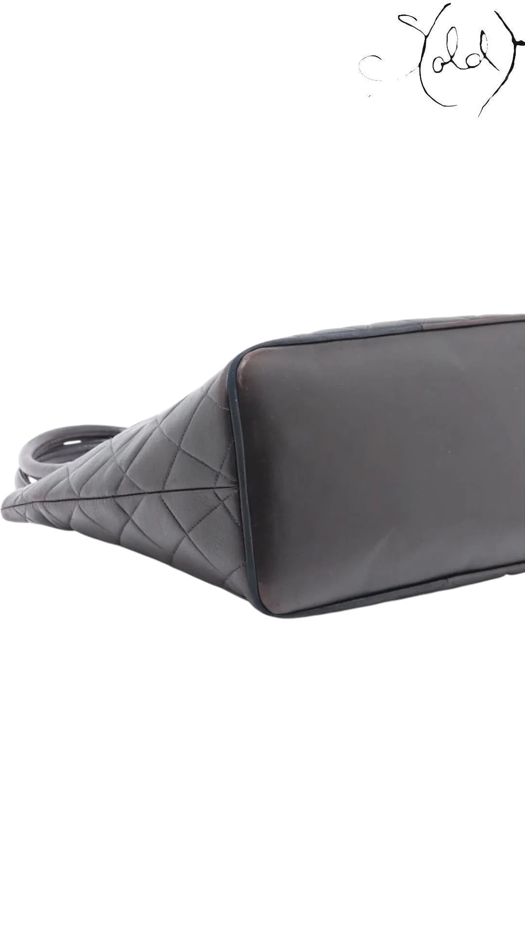 Chanel Tote Bag variant_title Chanel Medallion Tote Black Quilted Lambskin Silver Hardware Mid - 2000s | Sold Attire