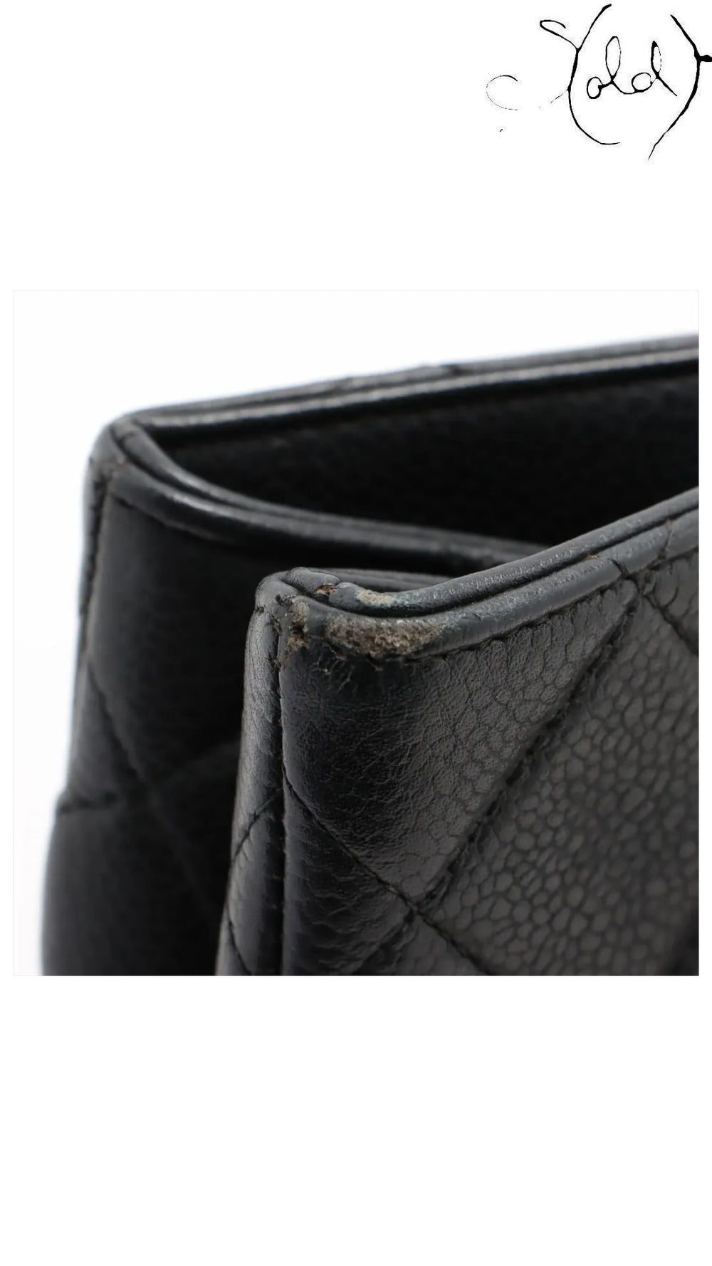 chanel matelasse caviar chain tote, detail view 17