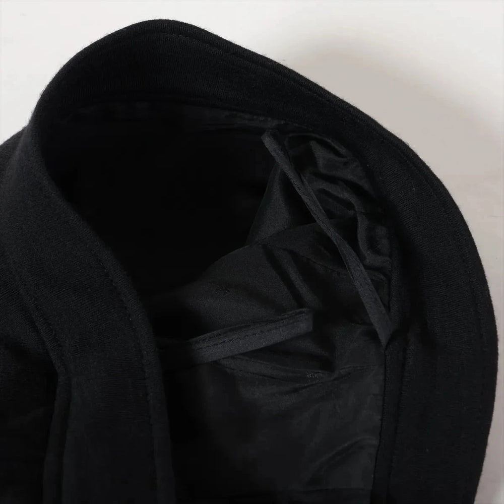 Chanel Boutique Coco Button Wool Skirt - Black Wool Size 36 - Vintage Made in France, Hardware detail | Sold Attire