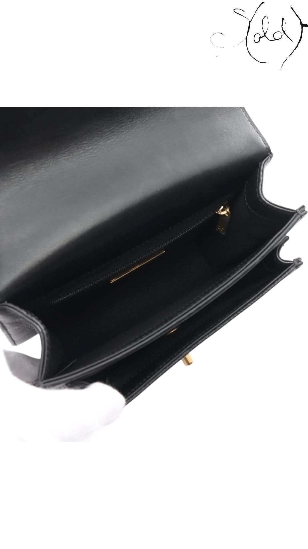 Chanel Timeless Classique Top handle – Black Lambskin & Caviar Leather | Sold Attire - Sold Attire