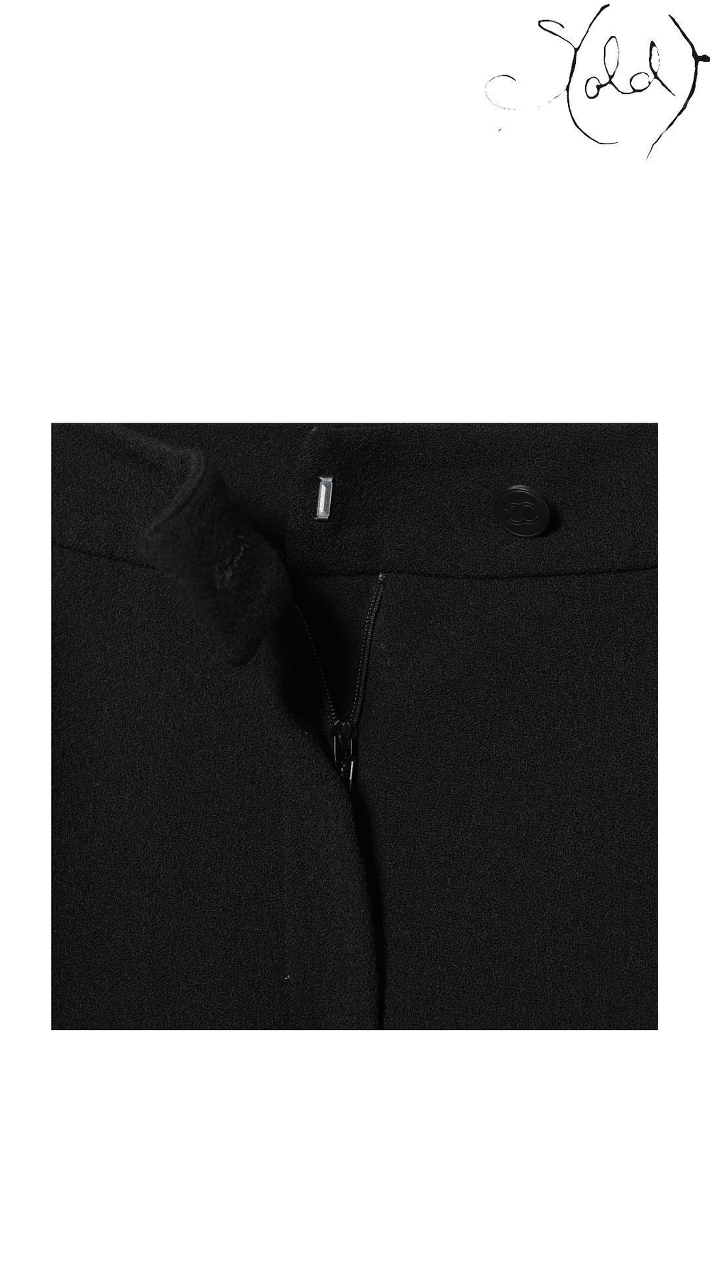 Chanel 2002 Black Wool Trousers Size 38 - view 3