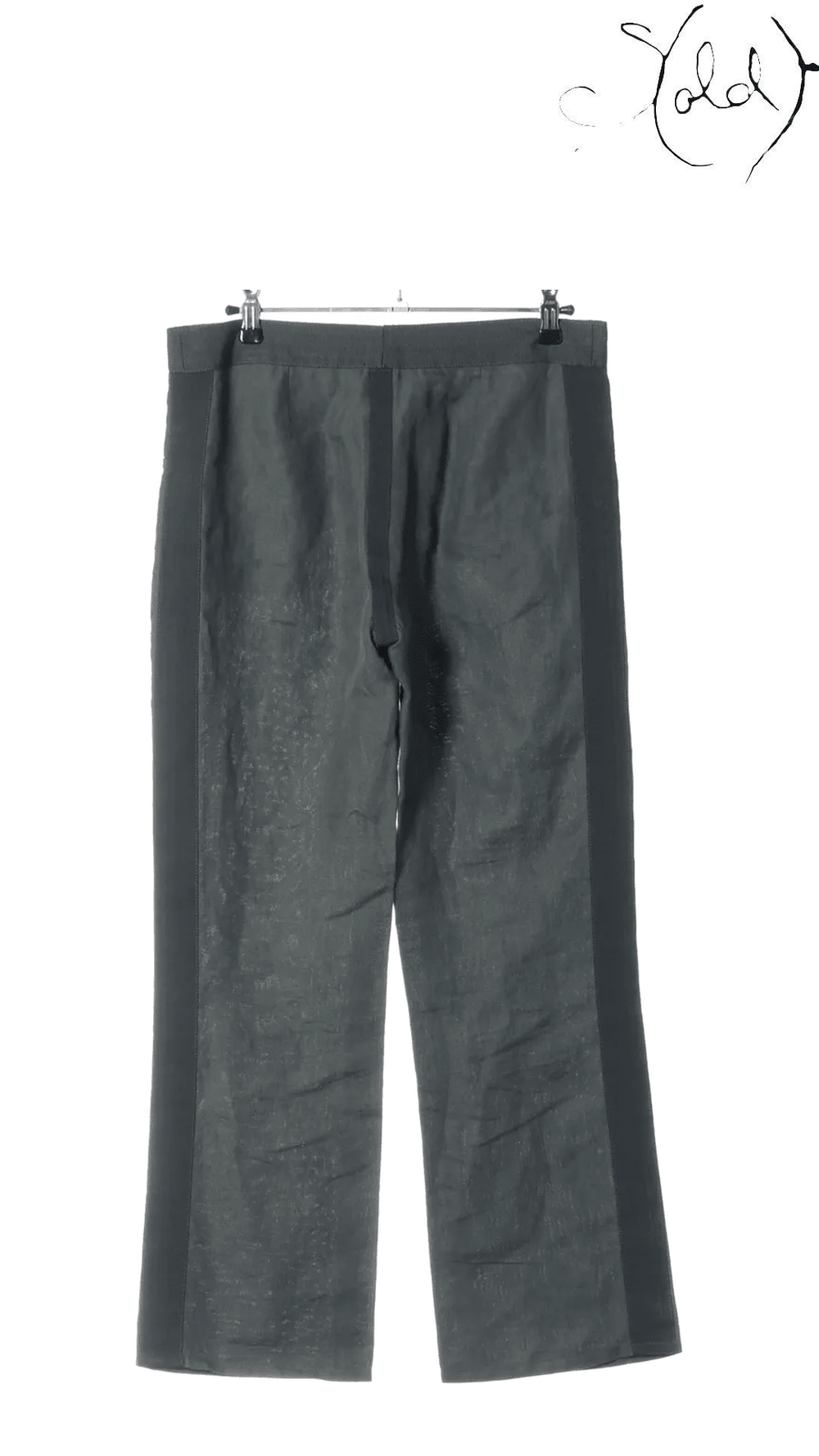 Chanel Khaki Straight-Leg Trousers Size 38 - view 2