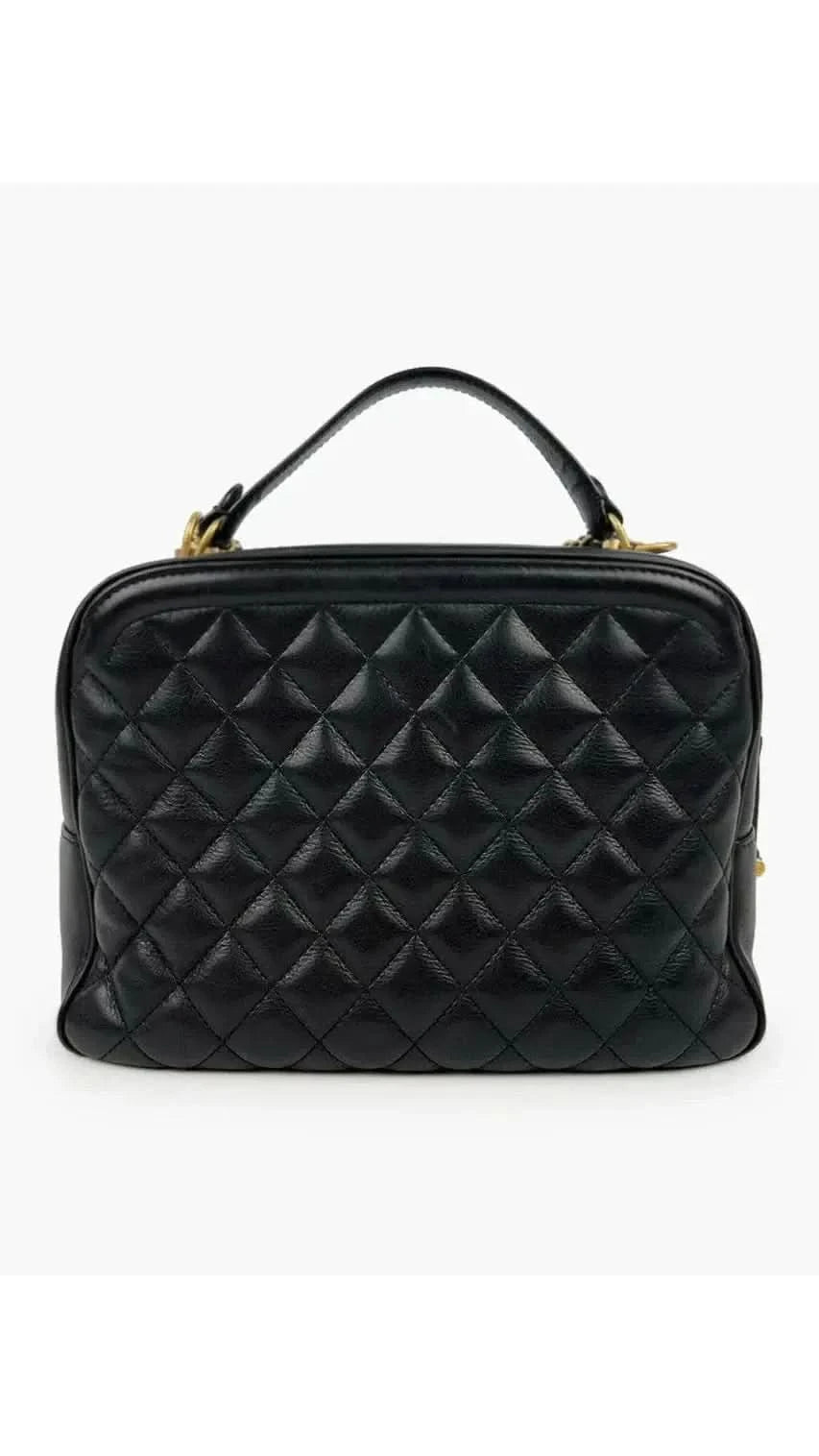 CHANEL Vanity Case Crossbody Bag – Black Lambskin GHW | Sold Attire - Sold Attire