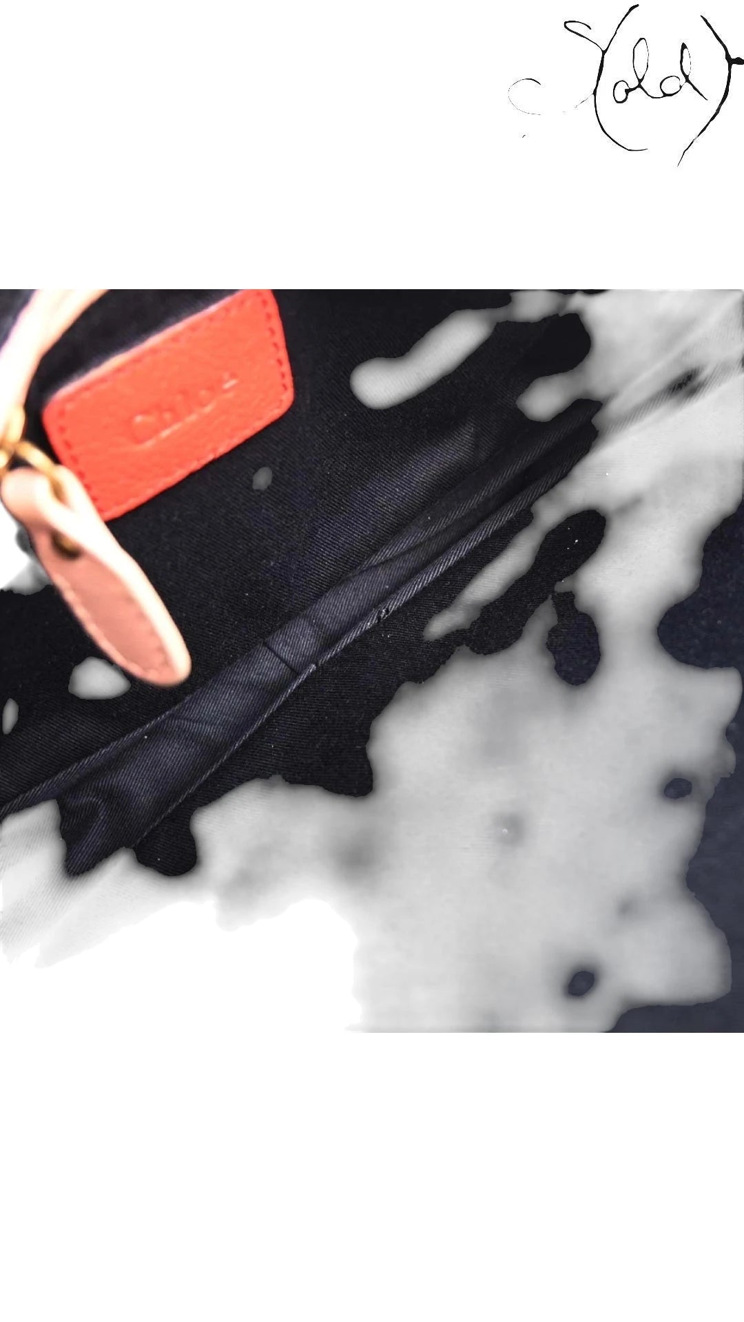 Chloé Paraty Large Top Handle Bag Coral Red 2010s, Base view | Sold Attire