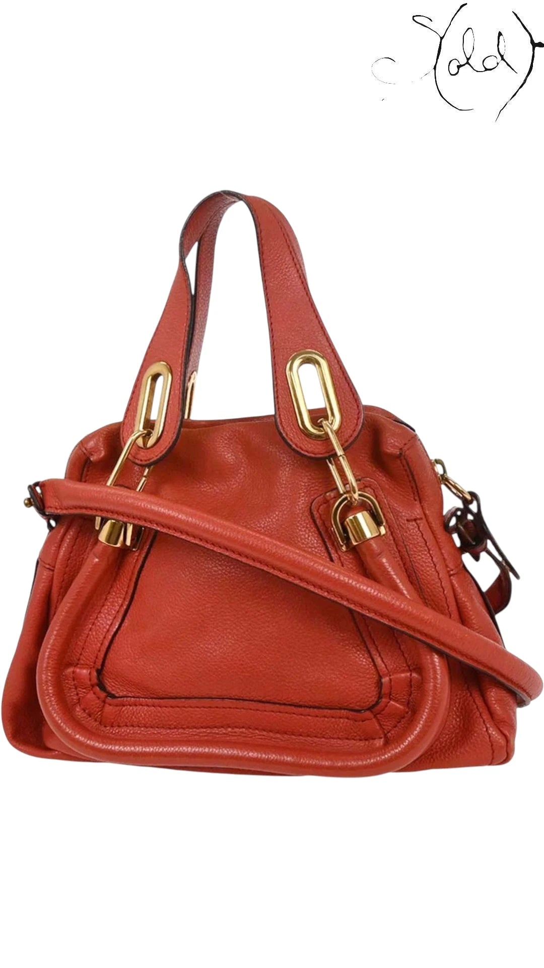 Chloé Paraty Large Top Handle Bag Coral Red 2010s, Authenticated Pre-Owned | Sold Attire