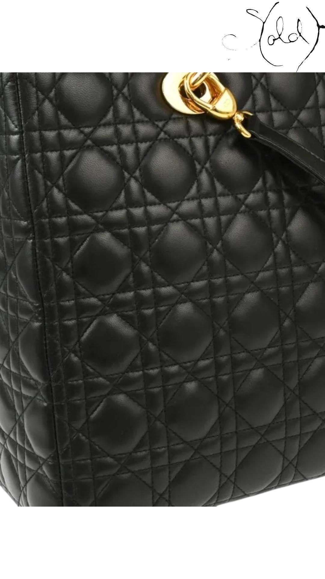 Christian Dior Lady Dior Lambskin Medium Bag, Back view | Sold Attire
