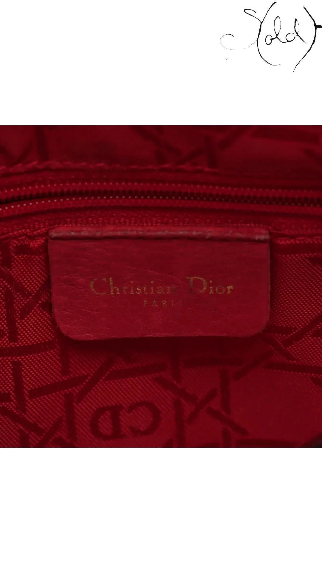 Christian Dior Lady Dior Nylon Top Handle Bag | Sold Attire - Sold Attire