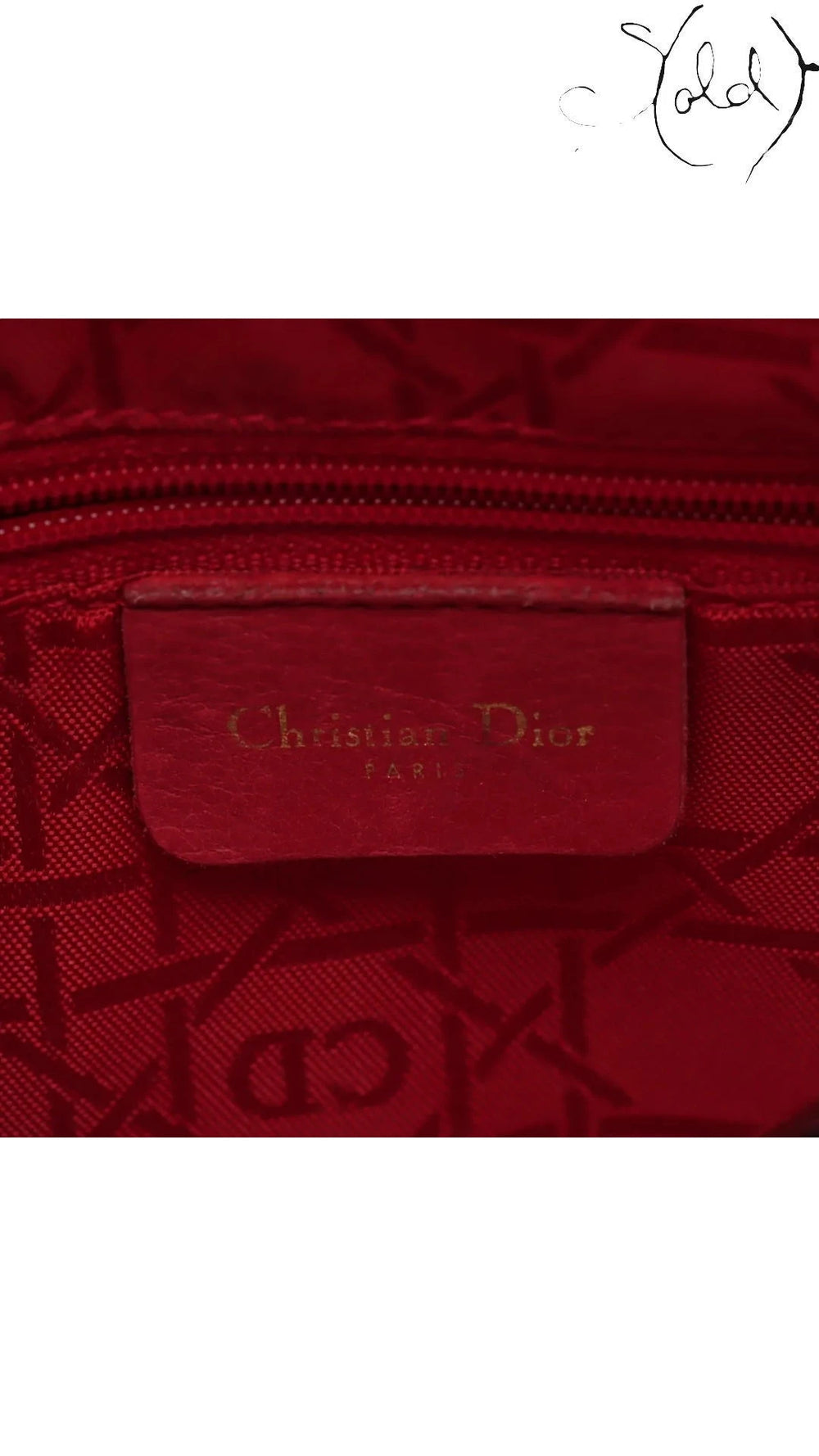 Christian Dior Lady Dior Nylon Top Handle Bag, Strap detail | Sold Attire