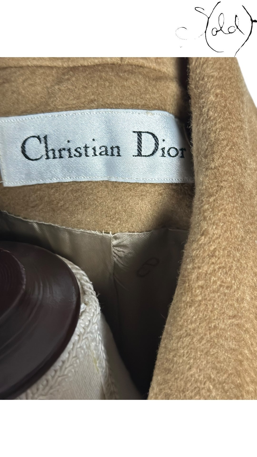 Christian Dior Loro Piana Cashmere Coat Camel 1990s, Base view | Sold Attire