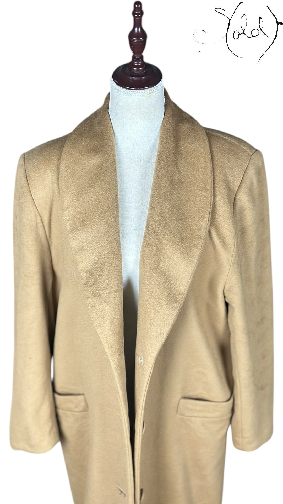 Christian Dior Loro Piana Cashmere Coat Camel 1990s, Detail view | Sold Attire