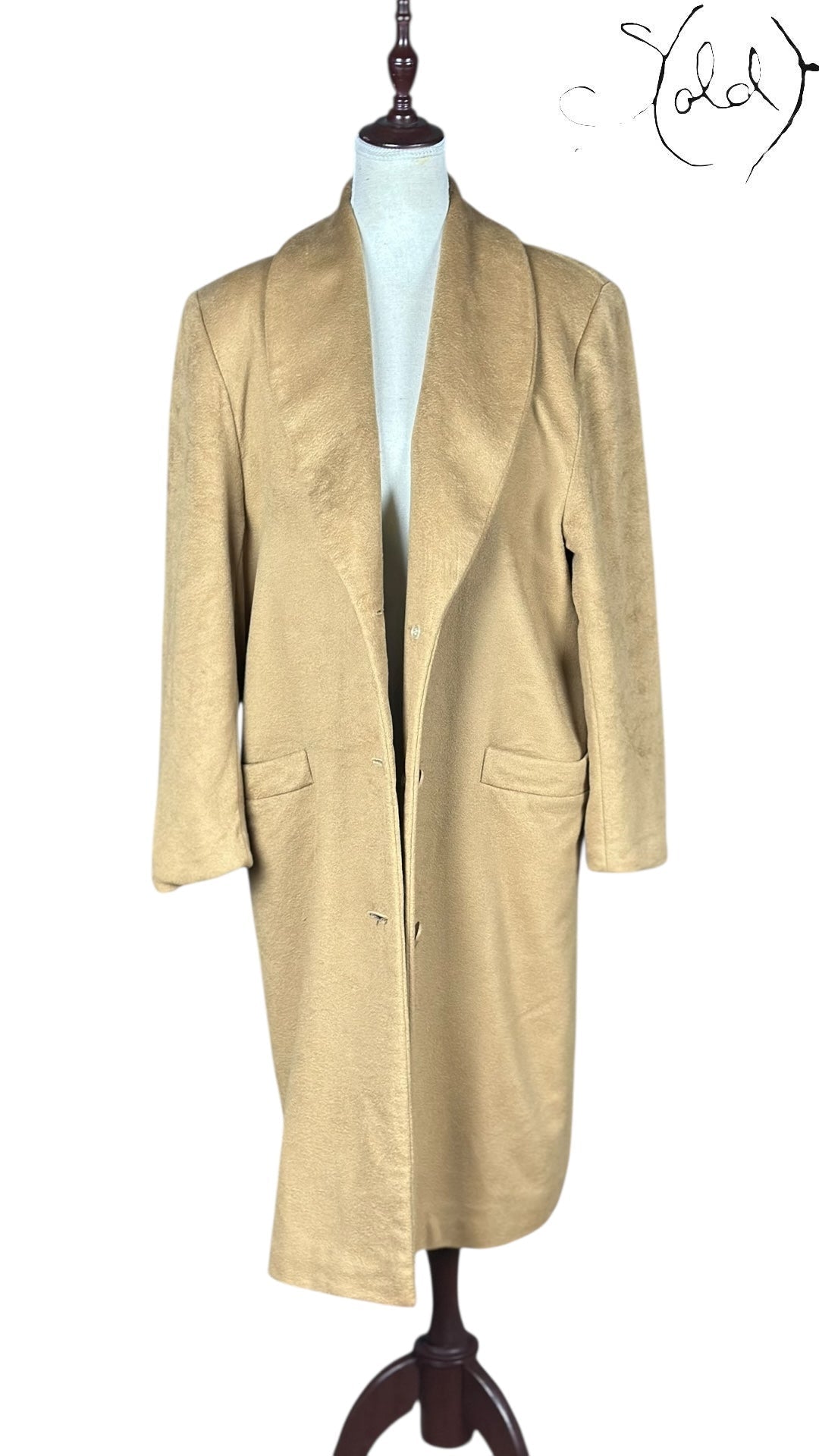 Christian Dior Loro Piana Cashmere Coat Camel 1990s, Back view | Sold Attire