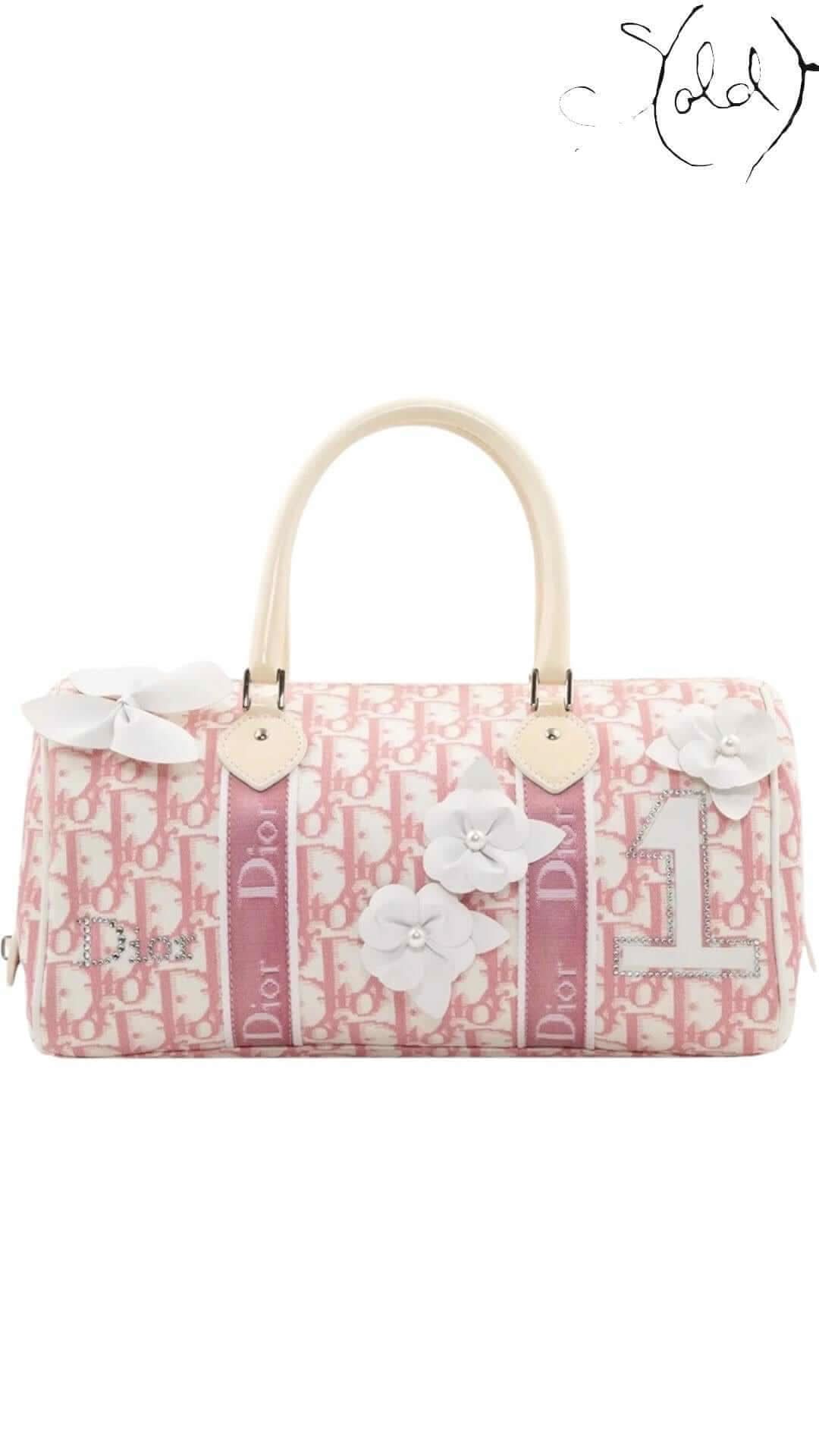 Christian Dior Pink Trotter Girly Boston Bag – Ultra Rare Galliano | Sold Attire - Sold Attire