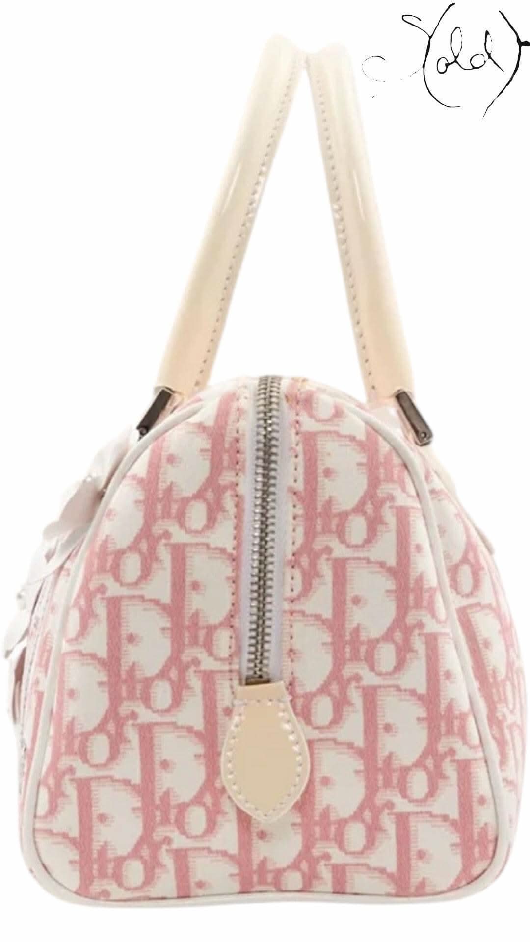 Christian Dior Pink Trotter Girly Boston Bag – Ultra Rare Galliano | Sold Attire - Sold Attire