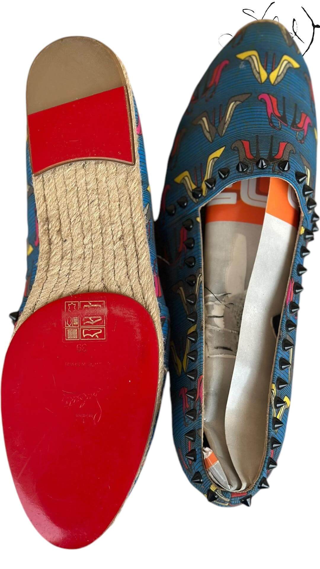 Christian Louboutin Espadrilles – Rouge Sole Print, Back view | Sold Attire