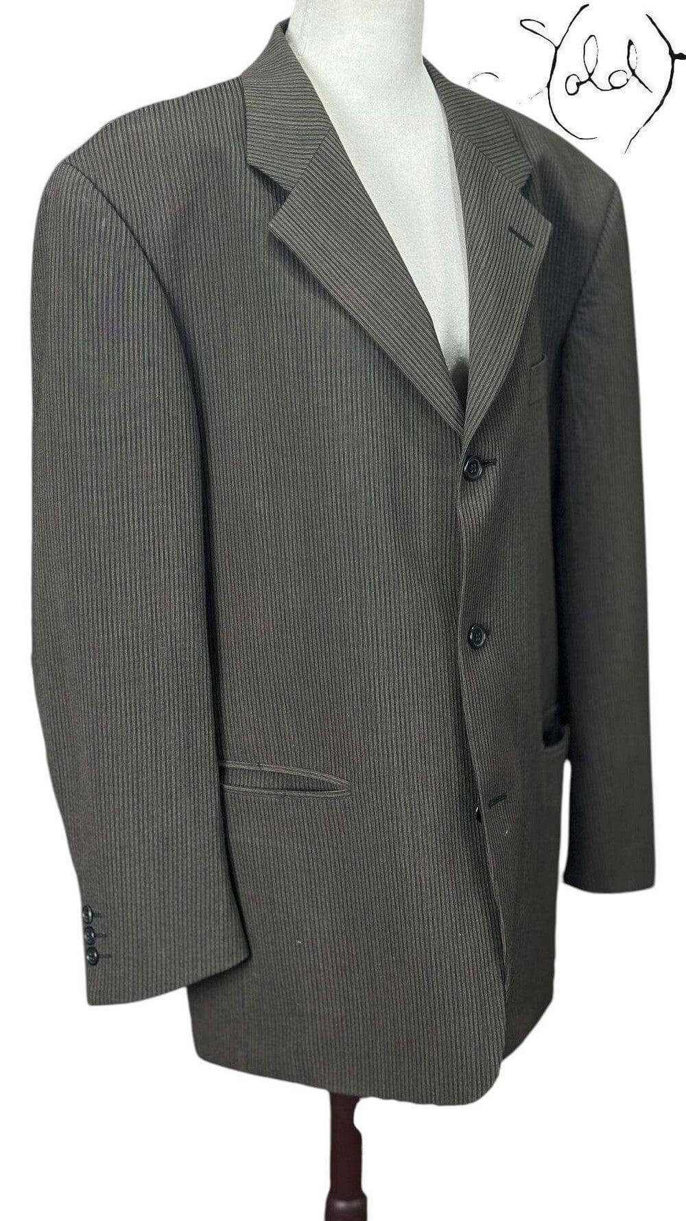 Ciro Citterio Pinstripe Wool Blazer – Italian Classic, Interior view | Sold Attire