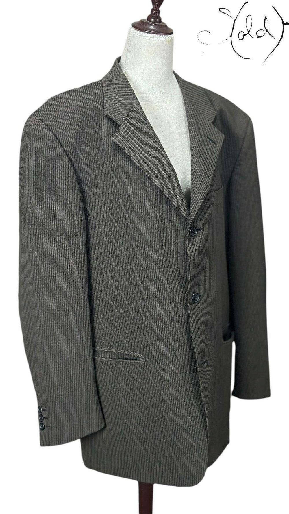 Ciro Citterio Pinstripe Wool Blazer – Italian Classic, Detail view | Sold Attire