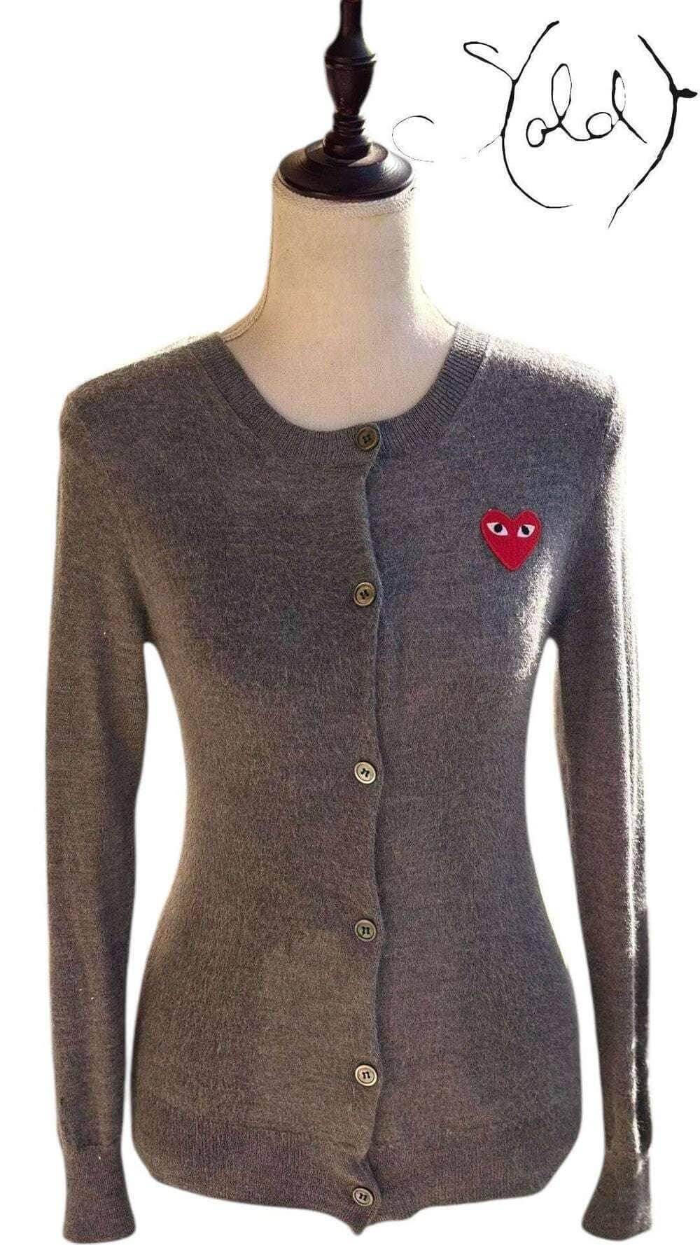 Comme des Garçons Wool Cardigan – Playful Luxury, Back view | Sold Attire