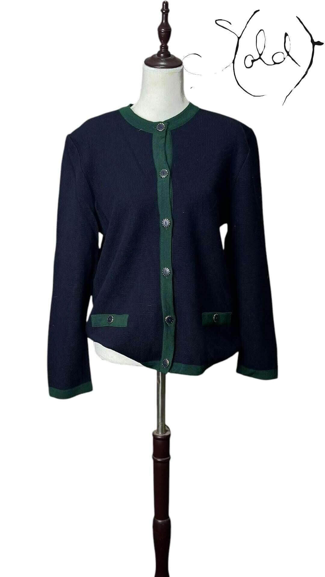 Corte Inglés Wool Cardigan – Parisian Chic, Back view | Sold Attire