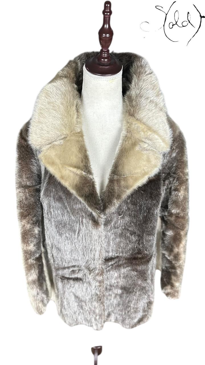 Vintage Danish Mink Fur Coat 1990s Brown Size 42 Mint Condition, Detail view | Sold Attire